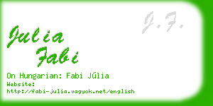julia fabi business card